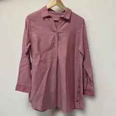 【新品】テンセル混シャンブレー切替チュニック Mサイズ レンガのサムネイル