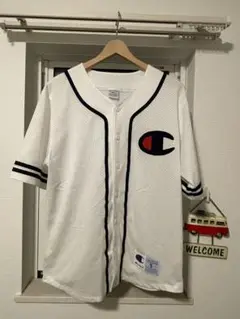 Champion メッシュシャツ Sサイズ ホワイト