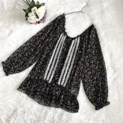 2way✨アフリカタロウ（F）花柄 長袖ブラウス オフショル シフォン レースのサムネイル