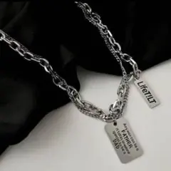 ネックレス　アクセサリー　チョーカー　シルバー プレート チェーン