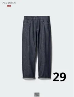 【美品】ユニクロJW ANDERSON ストレートジーンズ 濃紺 29インチ