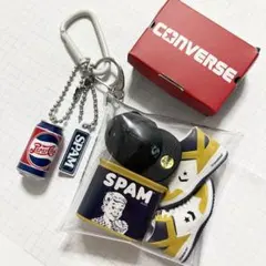 ガチャ詰めポーチ CONVERSE ゴールド パープル コンバース スニーカー