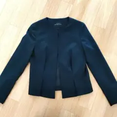 アローズ　グリーンレーベルリラクシング　ノーカラー ジャケット S XS 紺