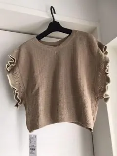 新品　2wayフリル袖　ニットプルオーバー　定価3300円　タグ付き