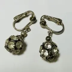 ヴィンテージ風クリスタルドロップイヤリング