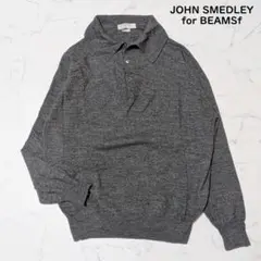 美品・定価2.5万】BELLWOOD ニットポロ 48 ブルー×白 イタリア製 