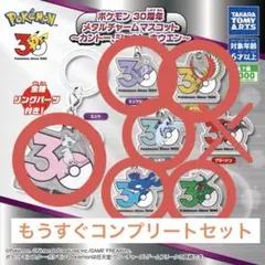 ポケモン 30周年 メダルチャームマスコット もうすぐコンプリート