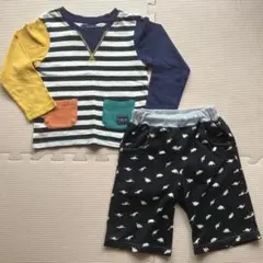 110ロンT&120小さめハーフパンツ