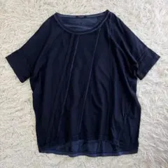 パドカレ pas de calais Tシャツ　カットソー　藍染め　ゆったりのサムネイル