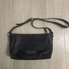 BLUE LABEL CRESTBRIDGE 黒 レザーショルダーバッグ