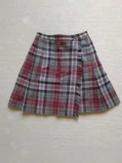 EASTBOY ウール100% チェックプリーツスカート サイズ9