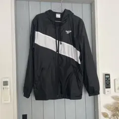 Reebok ナイロンジャケット ブラック/ホワイト