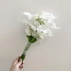 【最終値下げ】新品未使用 ホワイト 造花 ブーケ