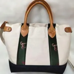 russet ❀ キャンバス レザー トート/ショルダー2wayバッグ