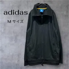 adidas アディダス ハーフジップ スウェット M 黒　リブ　ハイネックのサムネイル