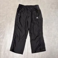 adidas トラックパンツ ジャージ ロゴ刺繍 ブラック L スポーツ 軽量