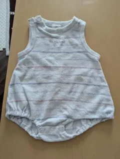 ストライプ ノースリーブ ボディスーツ