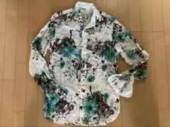 GANESH 長袖シャツ 花柄 刺繍 ホワイト Mサイズのサムネイル