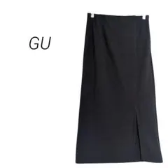 【ジーユー】カットソーナローミディスカート ロングタイトスカート スリット L