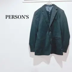 パーソンズ テーラードジャケット 黒 長袖 シンプル 無地 フォーマル