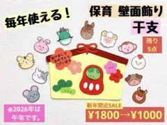保育　新年　正月　冬　干支　壁面　壁面飾り　保育壁面　絵馬