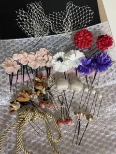 ヘアアクセサリーセット 多様なデザインセット　髪飾り　和装髪飾り　ドレス髪飾り