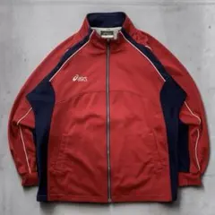asics ネイビー/レッド ジャケット Coach Jacket M/L - メルカリ