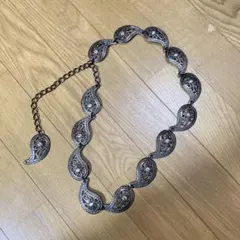 シルバー チェーン ベルト ヴィンテージ風