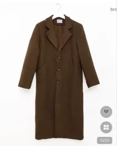 sep19 スリーボタンシンプルロングコート