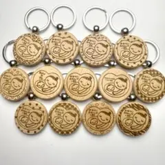 【匿名配送】木製 マタニティマーク ハンドメイド　キーホルダー