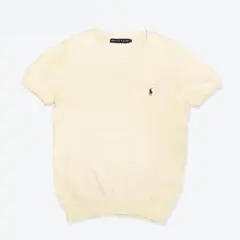 美品 ポロラルフローレン✨POLO 半袖サマーニット 綿 コットン クリーム
