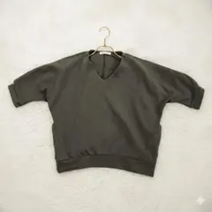 美品✨ アメリカンホリック Vネック カーキ ドルマン スリーブ 五分袖 春