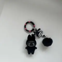 labubu ラブブ キーホルダー　黒　アフリカ　立つバージョン