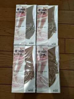 ゆったりレースクルーソックス　抗菌防臭加工 22-25cm 新品4足セット