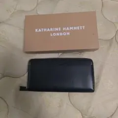 KATHARINE HAMNETT LONDON 長財布 ダークグリーン