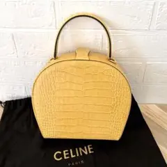 レア　CELINE クロコダイル型押し ハンドバッグ　バニティバッグ　美品