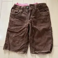 gapkids ブラウン コーデュロイ ハーフパンツ