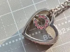 ※難有※COACH コーチ ネックレス ハート ラインストーン ピンク 925のサムネイル