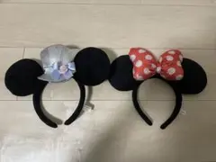 ミニーマウス・ミッキーマウス カチューシャ 2点セット