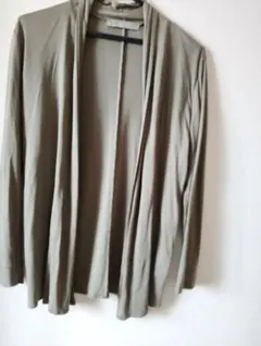 UNITED ARROWS カーキ 長袖 ドレープカーディガンのサムネイル