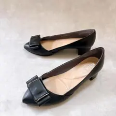 DIANA WELL FIT ブラック リボンパンプス 24cm DIANA WELL FIT ダイアナ リボン パンプス 黒 24cm - メルカリ