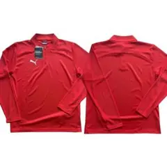 【新品タグ付き】PUMA DRYCELL 長袖ウェア XL 赤 ハーフジップ