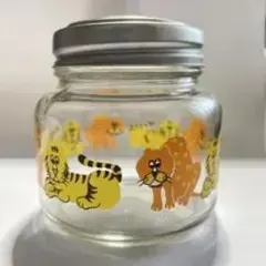 動物イラストのガラス飼育容器