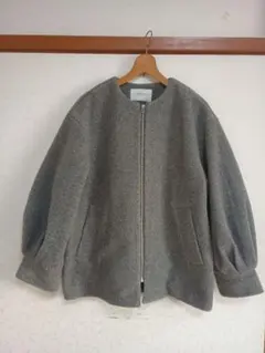 OPAQUE.CLIP ノーカラージャケット グレー