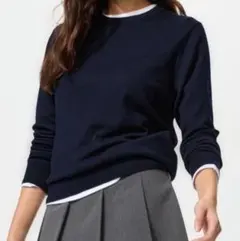 ネイビー ニット