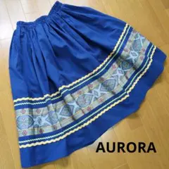フォークダンス衣装青フレアスカートAURORAのサムネイル