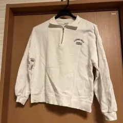 CAPRICIOUS ホワイト ジップアップ スウェット