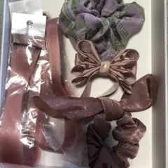 ピンク　ヘアアクセサリー　エクステ　シュシュ　まとめ売り