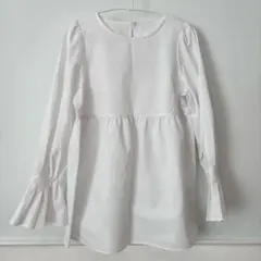 GREEN LABEL RELAXING ホワイトフレアスリーブシャツ