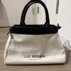 LILY BROWN トートバッグ ホワイト/ブラックのサムネイル